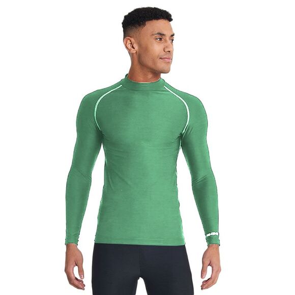 Rhino Mens Thermal Underwear Long Sleeve Base Layer Vest Top / Green - Picture 2 of 2